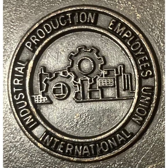 Vintage Metal Belt Buckle, International Industrial Production Employees Union, - Picture 5 of 5